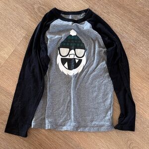 Children’s Place Black & Gray Raglan Graphic Tee